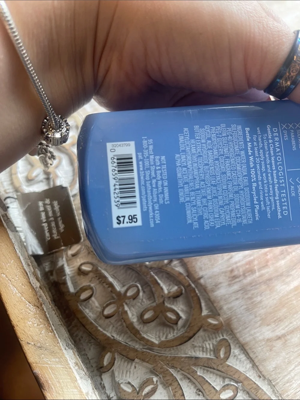 Bath & Body Works Shoreline Hydrangea Foaming Hand Soap - Blue with Black Pump
